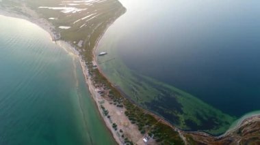Dzharylgach adasının yazın insansız hava aracı ile çekilmiş görüntüsü. Ukrayna
