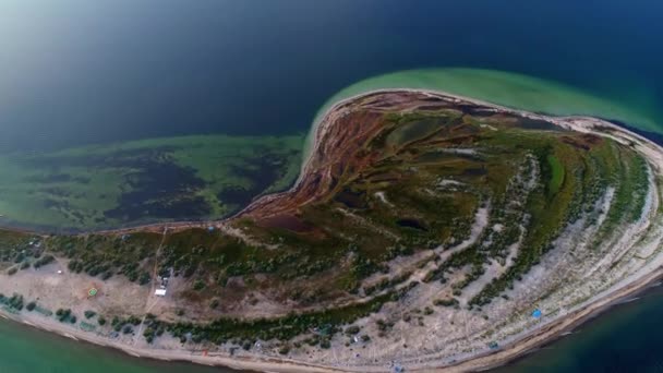 Vista Aérea Isla Dzharylgach Verano Tomada Con Dron Ucrania — Vídeos de Stock