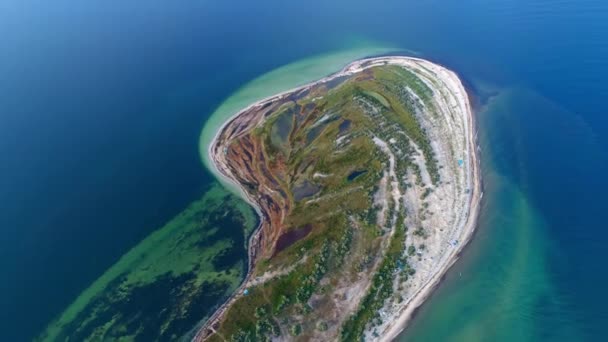 Vista Aérea Isla Dzharylgach Verano Tomada Con Dron Ucrania — Vídeo de stock