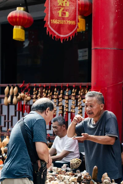 stock image Jinan, Shandong, China -  26 June 2023:  People in famouns chinese culture market in Jinan center