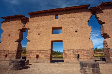 Raqchi, Cusco, peru (ören Viracocha tapınağın) chacha, Güney Amerika, Inca Sit Alanı