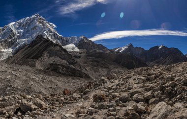 Everest saha kampı trek, nepal. Himalayalar sayısı