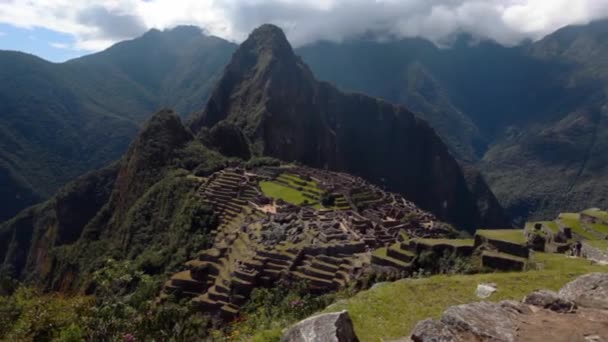 Machu Picchu Perú Unesco Patrimonio Humanidad Una Las Nuevas Siete — Vídeos de Stock
