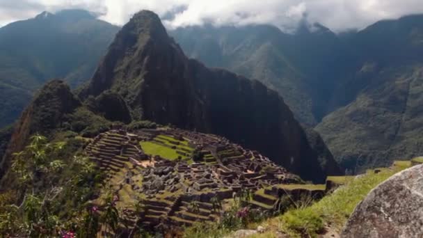 Machu Picchu Perú Unesco Patrimonio Humanidad Una Las Nuevas Siete — Vídeo de stock