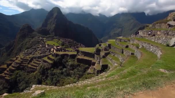 Machu Picchu Peru Unesco Weltkulturerbe Eines Der Neuen Sieben Weltwunder — Stockvideo