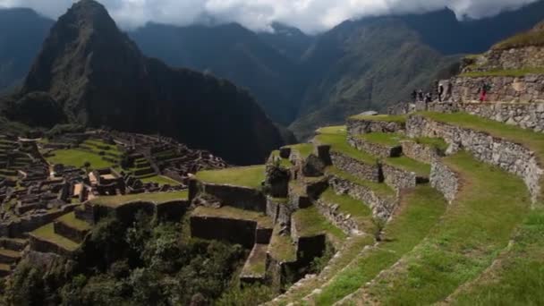 Machu Picchu Peru Património Mundial Unesco Uma Das Novas Sete — Vídeo de Stock