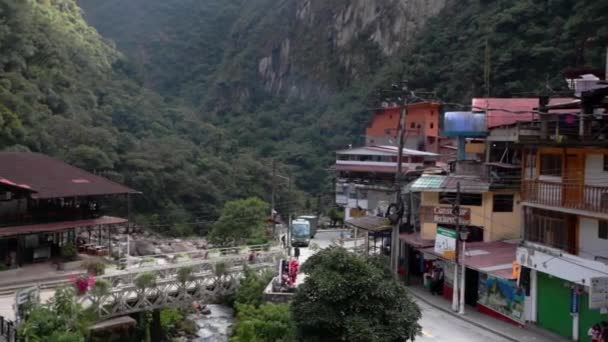 Machupicchu Körzet Aguas Calientes Peru Székhelye — Stock videók
