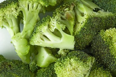 Taze yeşil kesilmiş brokoli lahana arka planı