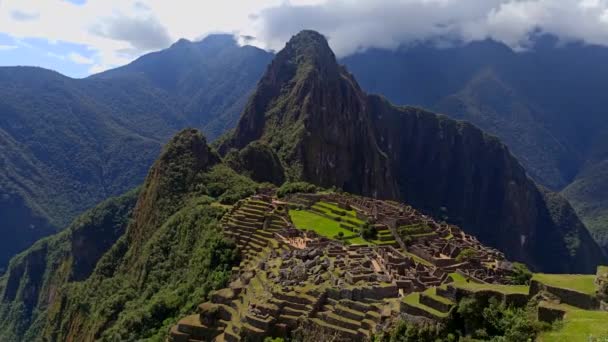 Machu Picchu Peru Unesco Dünya Mirası Alanı Dünyanın Yeni Yedi — Stok video
