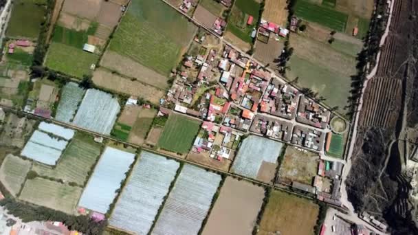 クスコの神聖な谷でOllantaytamboの遺跡の空中ビュー ペルー — ストック動画