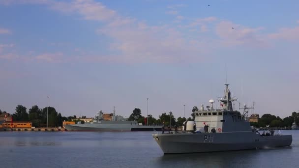 Gdynia Polska Czerwca 2023 Statek Terminalu Bałtyckim Porcie Gdynia — Wideo stockowe