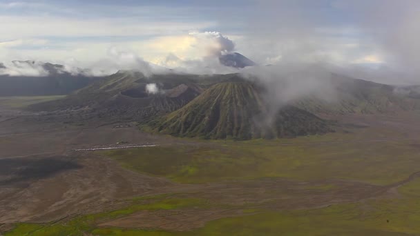 Paisaje Matutino Del Cráter Bromo Isla Java Indonesia — Vídeos de Stock