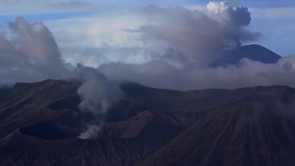 Ранній Пейзаж Кратера Бромо Острів Ява Індонезія — стокове відео