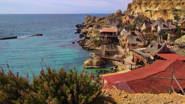 马耳他著名的Popeye村 — 图库视频影像
