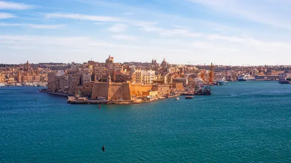 stock image Early morning vew of Valletta, the capital of Malta