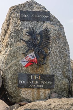 Hel, Polonya, 2 Haziran 2023: Kashubian ve Polonya 'daki yazıtlar: 