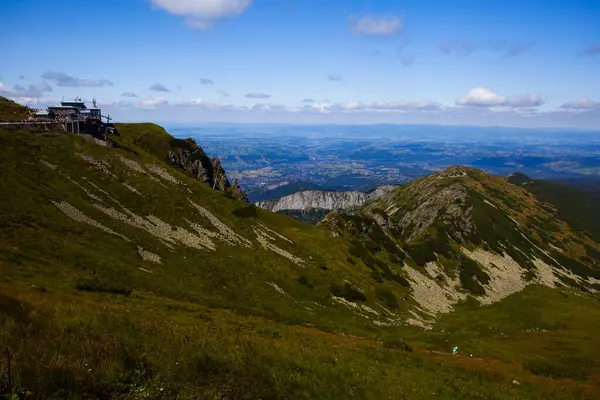 stock image View of the Tatras mountains and cable car to Kasprowy Wierch  in Poland