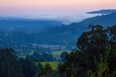 Amazing sunrise in Cantabria hills, Spain clipart