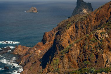 Tenerife 'deki Playa de Benijo' nun güzel manzarası