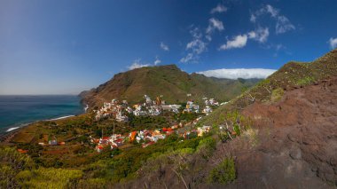 Beautiful view of the Atlantic ocean and anaga mountains on Tenerife island, Spain