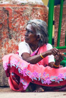 Trichi, Hindistan - 12 Ocak 2023 Sri Ranganatha Swamy Temple, Srirangam, Hinu Temple in Trichy, Tamil Nadu, Hindistan. İbadet yeri.
