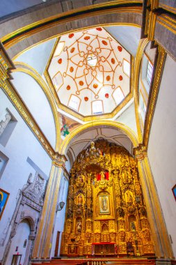 Mexico City, Mexico - 15 Mart 2022 San Francisco Manastırı 'ndaki Balvanera Şapeli