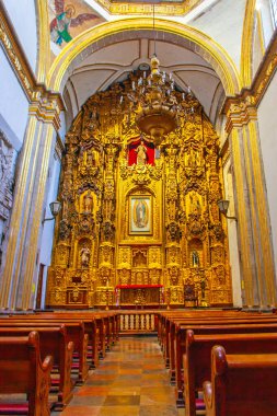 Mexico City, Mexico - 15 Mart 2022 San Francisco Manastırı 'ndaki Balvanera Şapeli