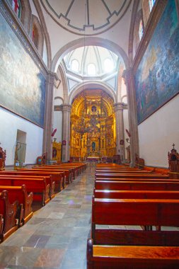 Mexico City, Mexico - 15 Mart 2022 San Francisco Manastırı 'ndaki Balvanera Şapeli