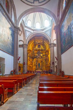 Mexico City, Mexico - 15 Mart 2022 San Francisco Manastırı 'ndaki Balvanera Şapeli