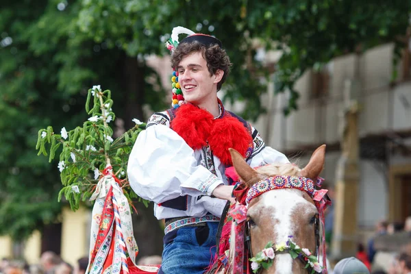 Влкнов Чешская Республика Мая 2022 Года Молодой Человек Одетый Традиционный — стоковое фото