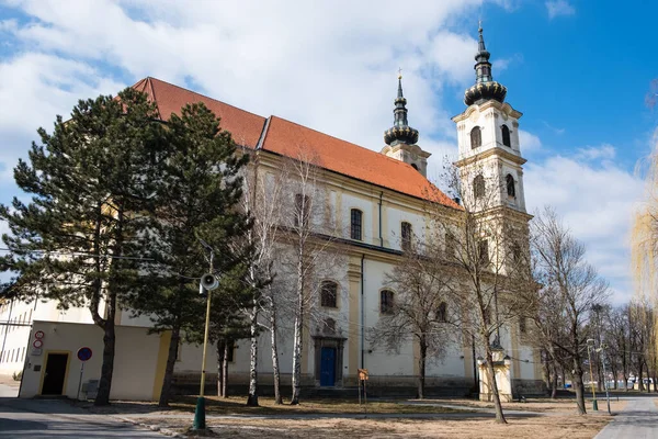Bazilika Moll Sastin Straze Szlovák Köztársaság Vallásos Építészet Híres Úti Stock Kép