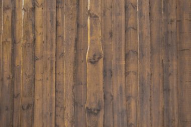 Kahverengi dikey ahşap arkaplan doğal ağaçtan geliyor. Ahşap kaplama arka plan, eski ahşap panorama resmi.