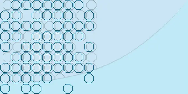 Fondo Geométrico Abstracto Vector Hexagonal Azul Claro Geométrico — Vector de stock