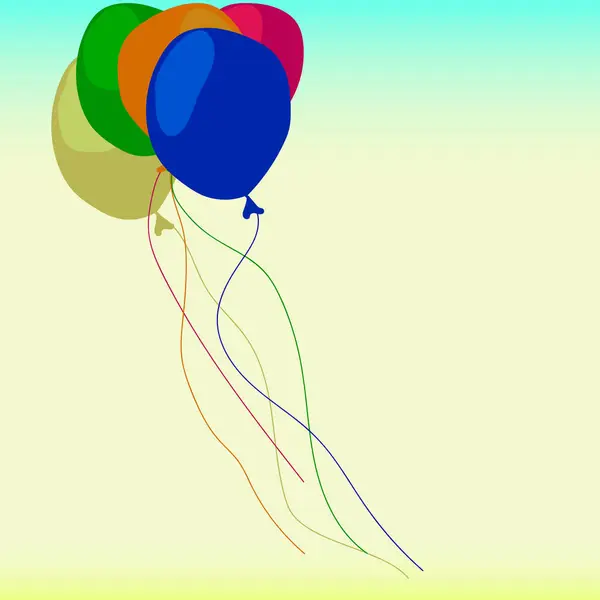 Celebratory Vector Balloons Transparent Background — Stock Vector