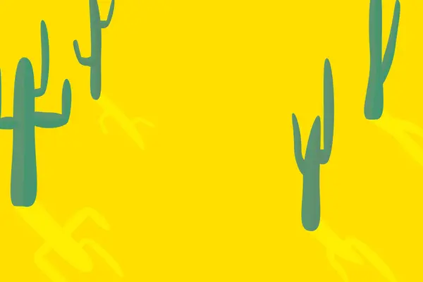 Cactus Collection Hand Drawing Vector Illustration Set Cacti — Stock vektor