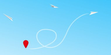  Origami kağıt uçak illüstrasyon uçuş sembolü tasarımı.