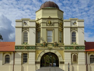 SYDNEY, AUSTRALIA - July 08 2016: The main entrance of Taronga Zoo on a sunny Sydney. clipart