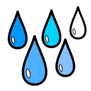 Damla simgesi. Hat sanatı. Beyaz arka plan. Sosyal medya simge. İş kavramı. İşaret, sembol, web öğesi. Dövme şablonu. Web sitesi piktogram.