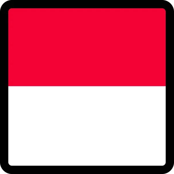 Σημαία Του Μονακό Σχήμα Τετραγώνου Contracting Περίγραμμα Σήμα Επικοινωνίας Social — Διανυσματικό Αρχείο