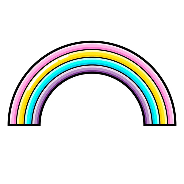 Rainbow Icon Konturteckningar Vit Bakgrund Sociala Medier Ikon Affärsidé Tecken — Stock vektor
