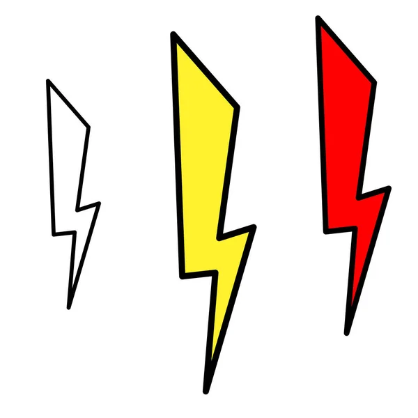 Lightning Icon Line Art White Background Social Media Icon Business — Stock Vector