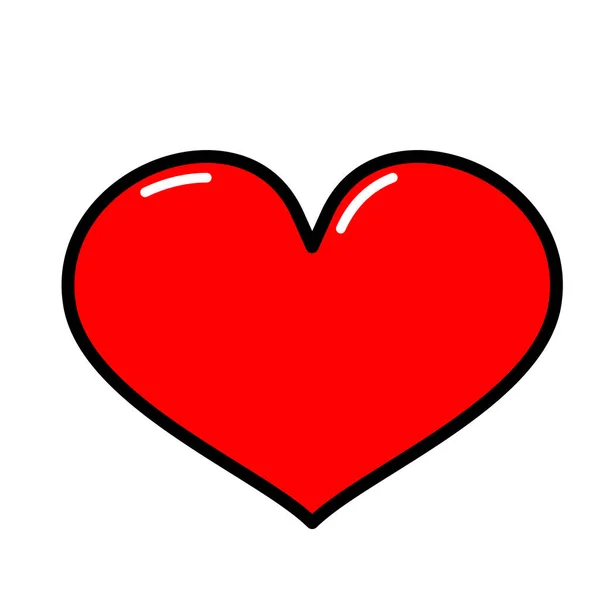 Herzsymbol Zeilenkunst Weißer Hintergrund Ikone Der Sozialen Medien Geschäftskonzept Zeichen — Stockvektor