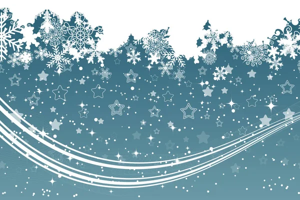 Gyönyörű Művészi Hópelyhek Hóvihara Karácsonyi Nyaralás Háttér Ünneplés Dekoráció Design — Stock Vector