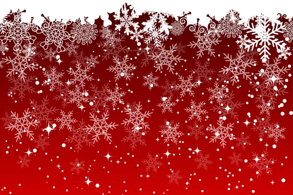 星と美しい芸術的な落下雪の結晶の雪吹雪 お祝いの装飾デザインのためのクリスマス休暇の背景 — ストックベクタ