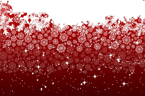 Snow Blizzard Beautiful Artistic Falling Snowflakes Stars Christmas Holiday Background — Stock Vector