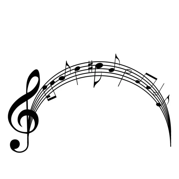 Мелодійна Лінія Дерев Яним Кріпленням Нотатки Фоні Музичних Фестивалів Класична — стоковий вектор