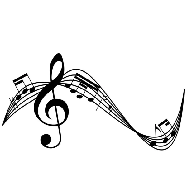 旋律线与三重清晰 音乐节背景 派对传单的经典音乐会插图 展示横幅 — 图库矢量图片