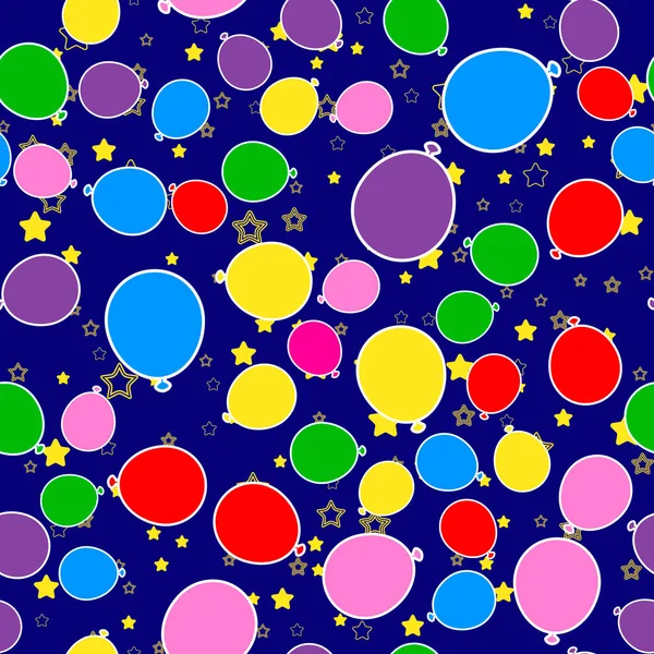 Färgglada Ballong Sömlöst Mönster Vit Bakgrund Pappersutskriftsdesign Abstrakt Retro Vektor — Stock vektor