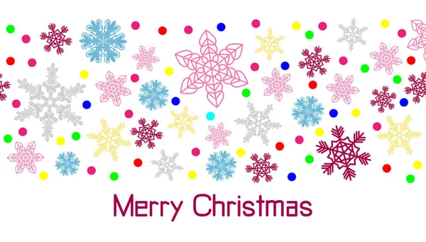 Bright Blizzard Multicolored Decorative Snowflakes Multicolored Lights New Year Garlands — Stock Vector