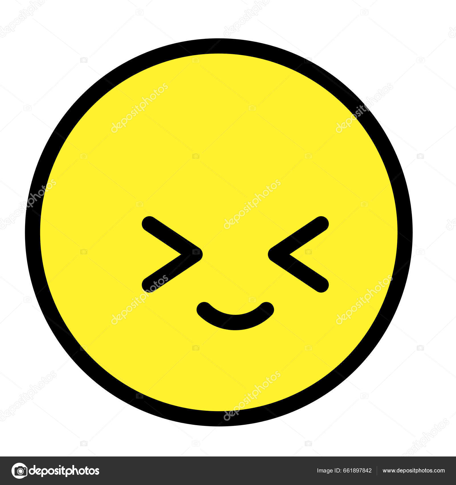 Cara Emoji Kawaii Plana Personagem Desenho Animado Engraçado Bonito Ícone  imagem vetorial de OlgaYakovenko© 644765236